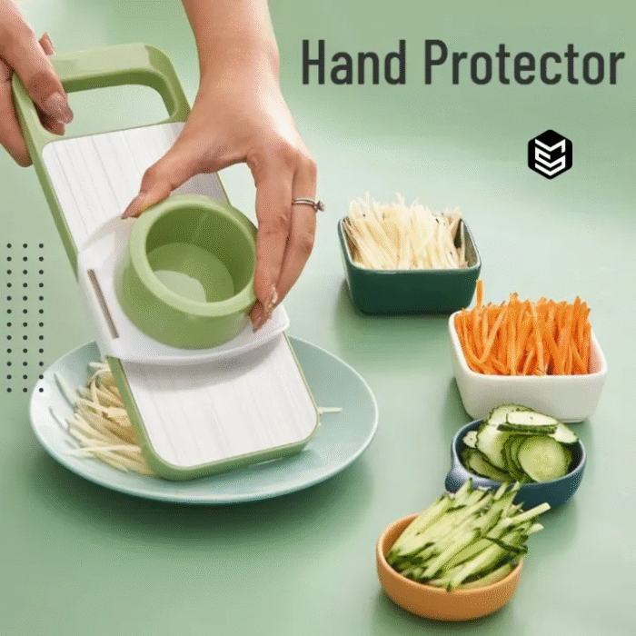 5 in 1 Multifunctional Stainless Steel Vegetable Cutter & Mandoliner Slicer